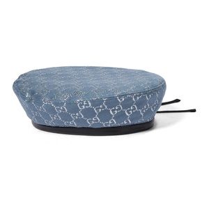 Gucci Blue Lamé Berry. Never been worn and comes with box.